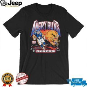 Cam Skattebo New York Giants Homage Angry Runs Player Graphic Tri Blend shirt