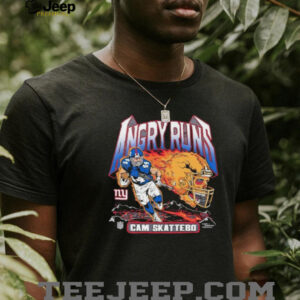 Cam Skattebo New York Giants Homage Angry Runs Player Graphic Tri Blend shirt
