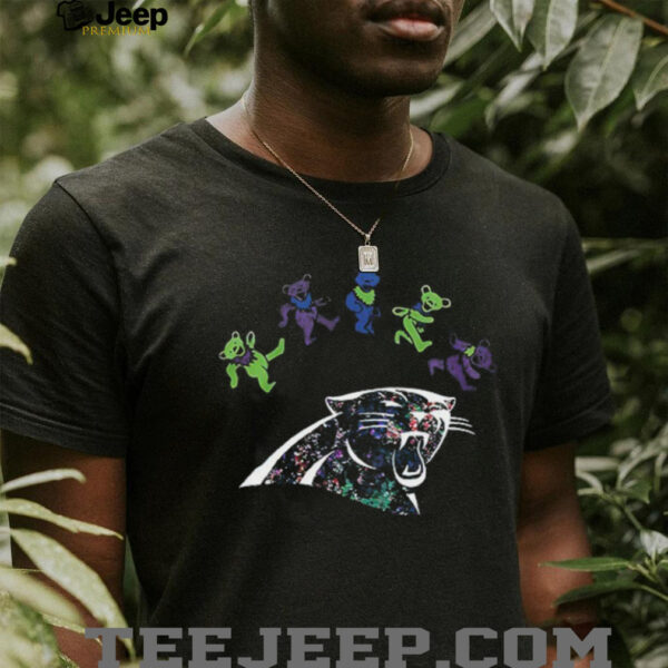 Carolina Panthers x Grateful Dead night 2025 bears logo shirt