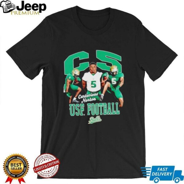 Cartevious Norton 90s triple player South Florida shirt