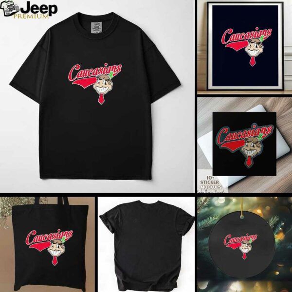 Caucasians style Cleveland Indians Chief Wahoo logo shirt