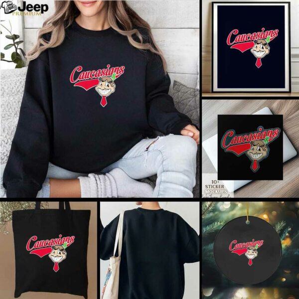 Caucasians style Cleveland Indians Chief Wahoo logo shirt