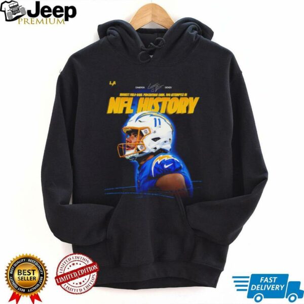 Chargers Cameron Dicker highest field goal percentage in NFL history signature shirt