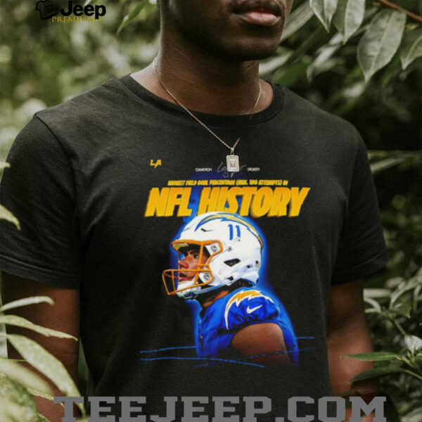 Chargers Cameron Dicker highest field goal percentage in NFL history signature shirt