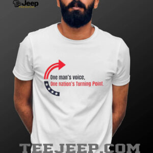 Charlie Kirk memorial one man’s voice one nation’s turning point USA patriotic apparel shirt
