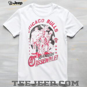 Chicago Bulls NBA x Marvel Avengers Squad T Shirt