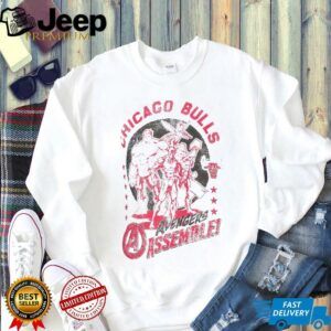 Chicago Bulls NBA x Marvel Avengers Squad T Shirt