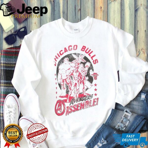 Chicago Bulls NBA x Marvel Avengers Squad T Shirt