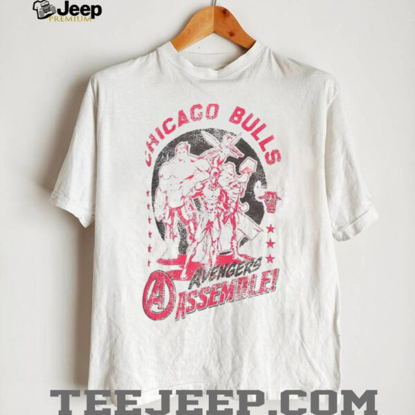 Chicago Bulls NBA x Marvel Avengers Squad T Shirt