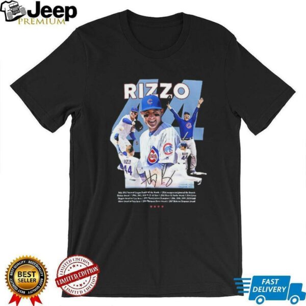 Chicago Cubs Anthony Rizzo 44ever thank you for the memories signature graphic shirt