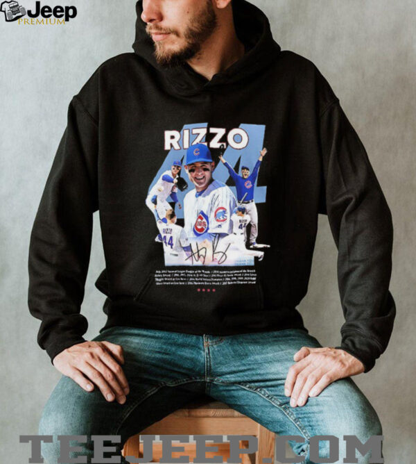 Chicago Cubs Anthony Rizzo 44ever thank you for the memories signature graphic shirt