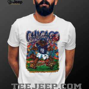 Chicago angry bear mascot player football shirt