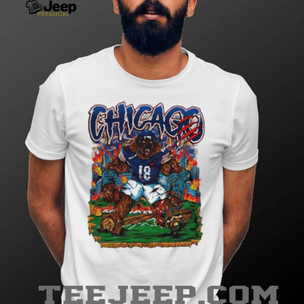 Chicago angry bear mascot player football shirt