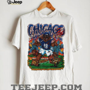 Chicago angry bear mascot player football shirt