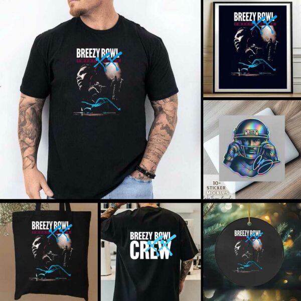 Chris Brown Breezy Bowl XX crew graphic shirt