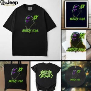 Chris Brown Breezy Bowl XX neon lights portrait shirt