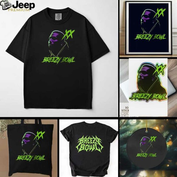 Chris Brown Breezy Bowl XX neon lights portrait shirt
