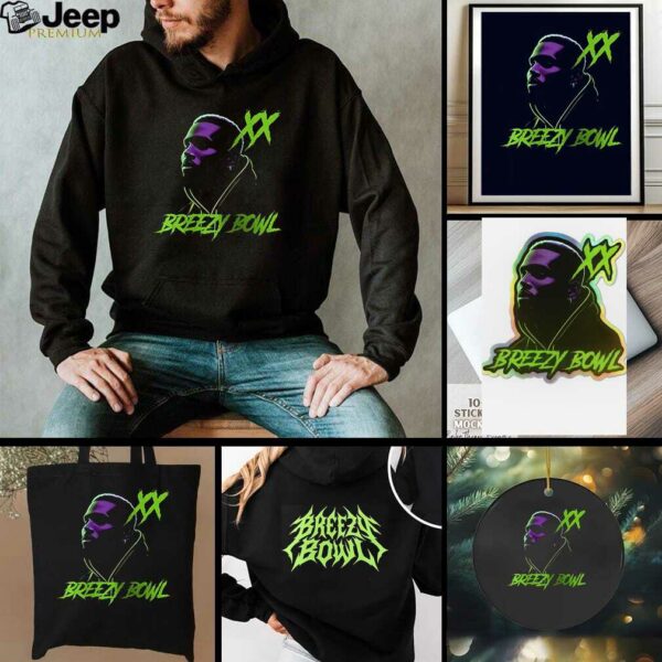 Chris Brown Breezy Bowl XX neon lights portrait shirt