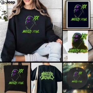 Chris Brown Breezy Bowl XX neon lights portrait shirt