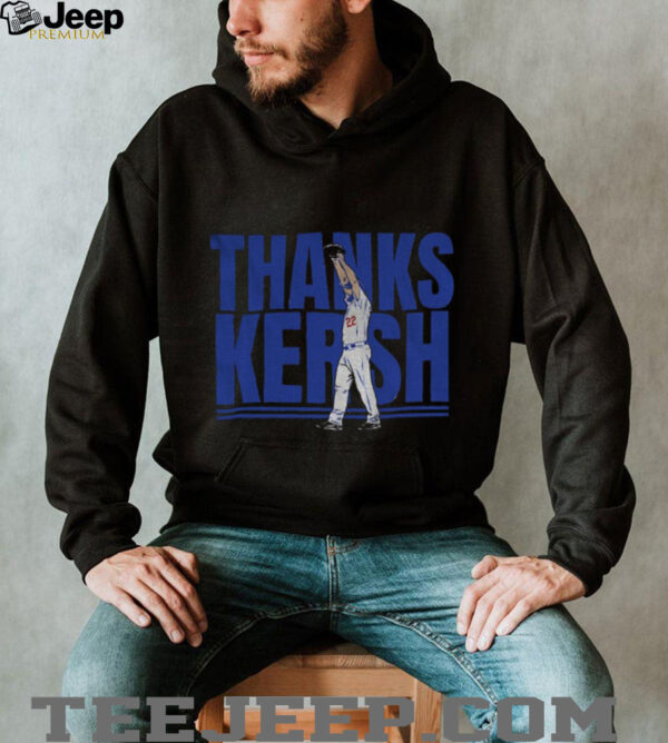 Clayton Kershaw Thanks Kersh 18 seasons 3 Cy Youngs 1 MVP 2 rings shirt