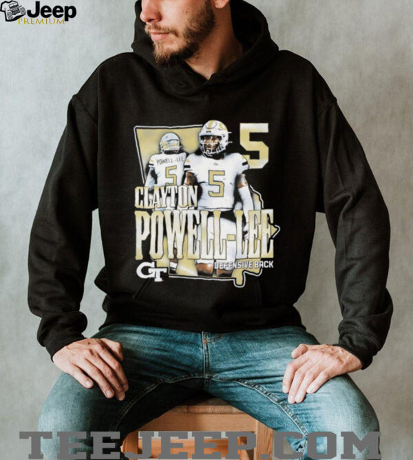 Clayton Powell Lee 5 Georgia Tech Yellow Jackets Defensive Back shirt