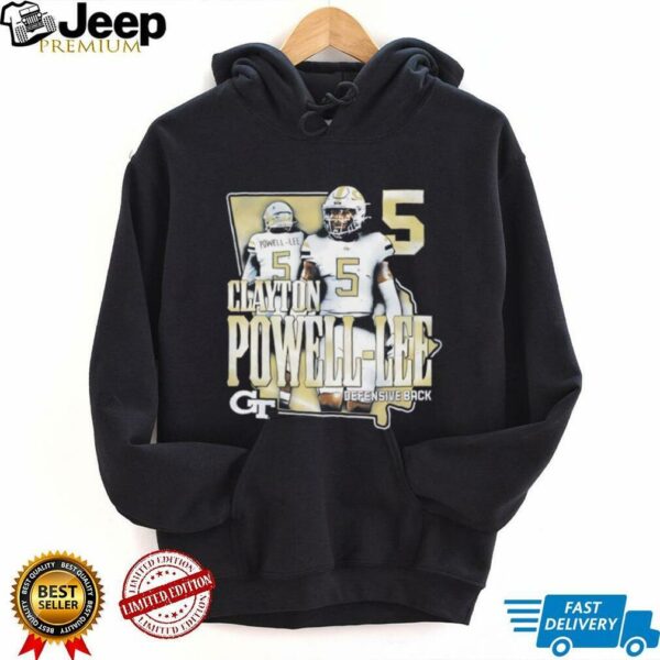 Clayton Powell Lee 5 Georgia Tech Yellow Jackets Defensive Back shirt