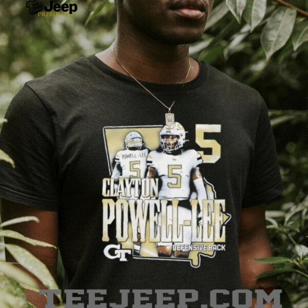 Clayton Powell Lee 5 Georgia Tech Yellow Jackets Defensive Back shirt