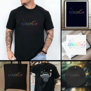 Coldplay Music of the Spheres world tour London UK colorful...