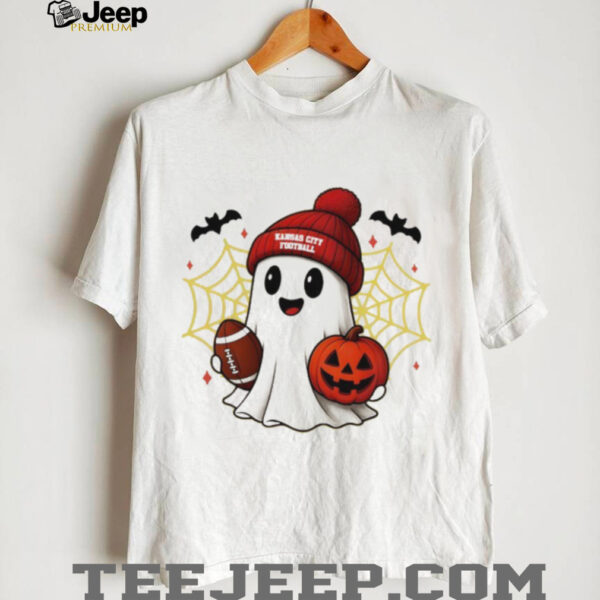 Cute Ghost Football Kansas City Chiefs Happy Halloween shirt