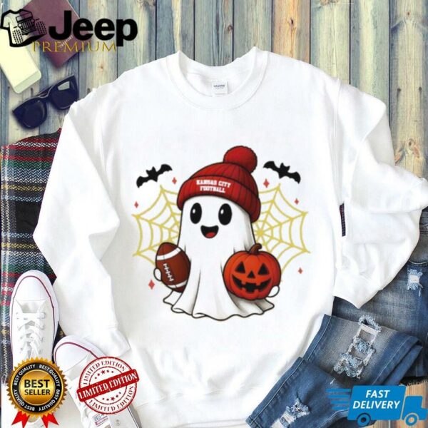 Cute Ghost Football Kansas City Chiefs Happy Halloween shirt