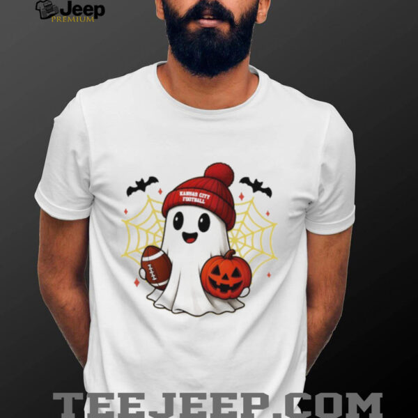 Cute Ghost Football Kansas City Chiefs Happy Halloween shirt