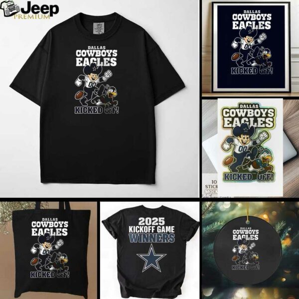 Dallas Cowboys vs Philadelphia Eagles kickoff game winners mascot shirt