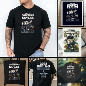 Dallas Cowboys vs Philadelphia Eagles kickoff game winners mascot shirt