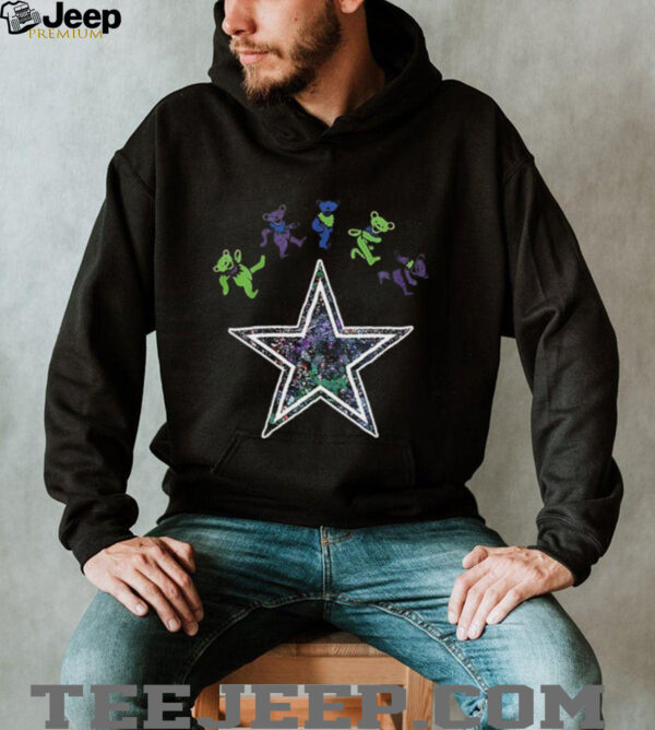Dallas Cowboys x Grateful Dead night 2025 bears logo shirt