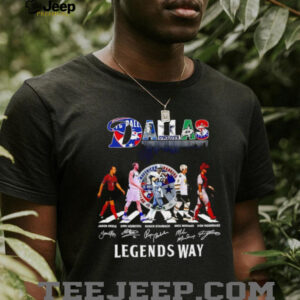 Dallas team sports Legends way abbey road signatures shirt