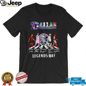 Dallas team sports Legends way abbey road signatures shirt