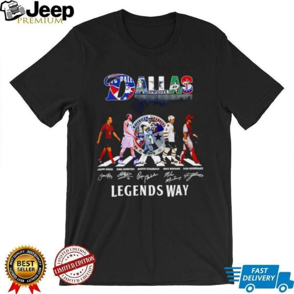 Dallas team sports Legends way abbey road signatures shirt