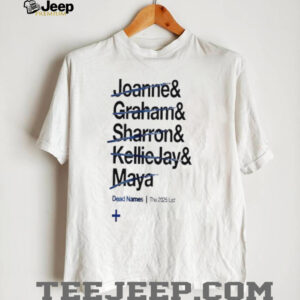 Dead Names the 2025 List Joanne Graham Sharron Kellie Jay Maya shirt