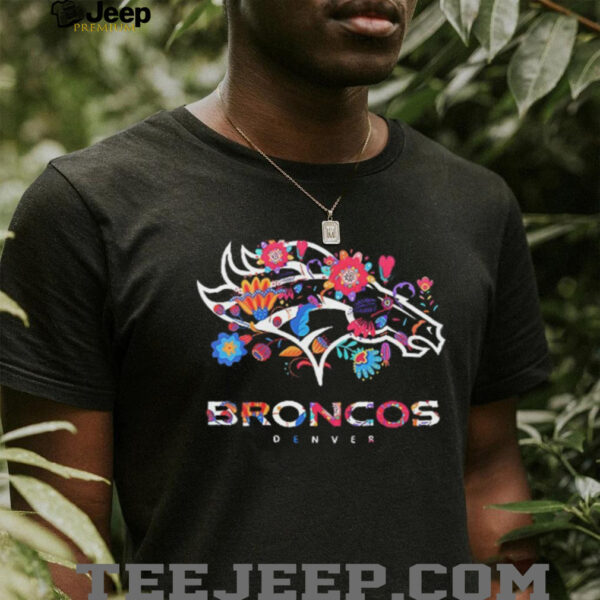 Denver Broncos Feliz dia de los muertos skull shirt