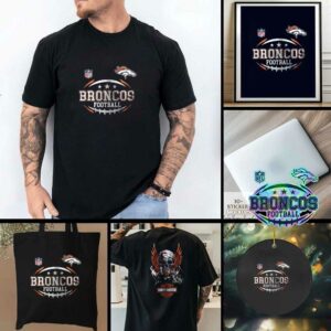 Denver Broncos NFL Harley Davidson motorcycle graphic shirt