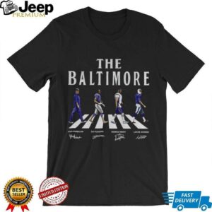 Derrick Henry Lamar Jackson Zay Flowers John Harbaugh Baltimore Football signature shirt