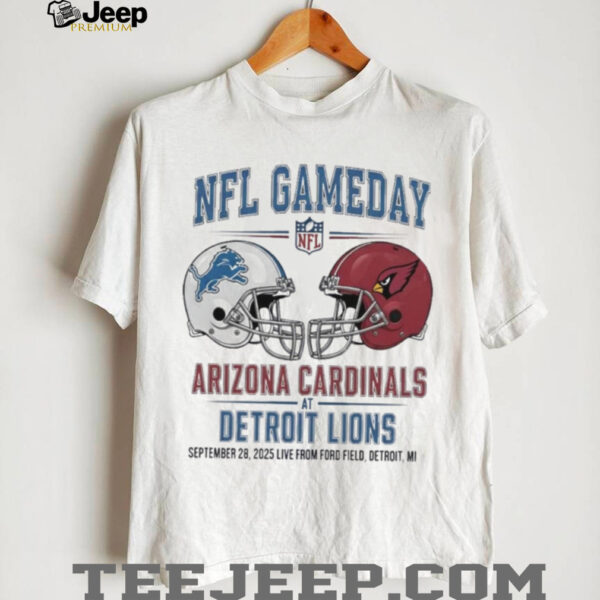 Detroit Lions vs Arizona Cardinals Sept 28 2025 Live From Ford Field Detroit Mi NFL Gameday shirt