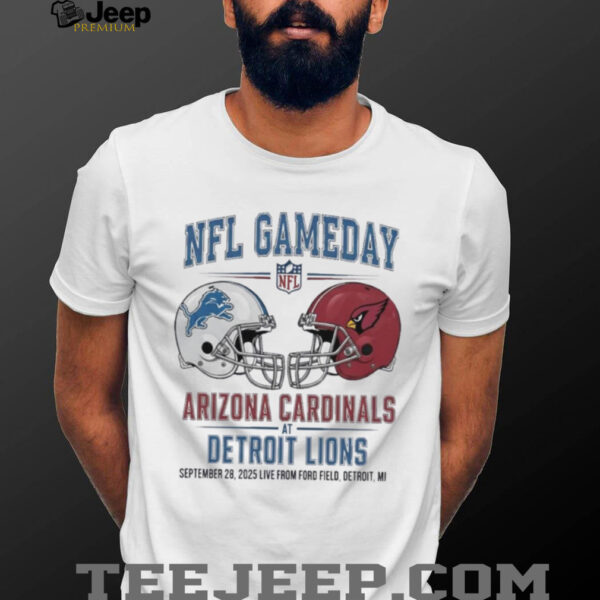 Detroit Lions vs Arizona Cardinals Sept 28 2025 Live From Ford Field Detroit Mi NFL Gameday shirt