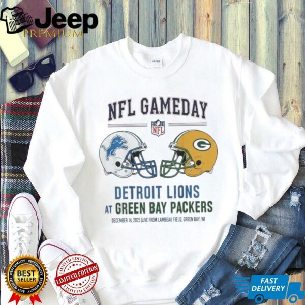 Detroit Lions vs Green Bay Packers Dec 14 2025 Live From Lambeau Field Green Bay Wi NFL Gameday shirt