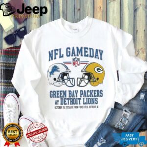 Detroit Lions vs Green Bay Packers Oct 26 2025 Live From Ford Field Detroit Mi NFL Gameday shirt