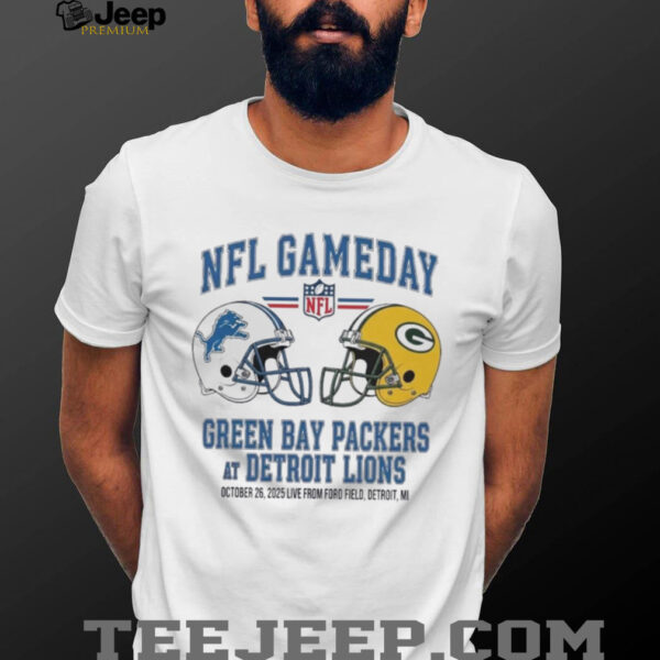 Detroit Lions vs Green Bay Packers Oct 26 2025 Live From Ford Field Detroit Mi NFL Gameday shirt