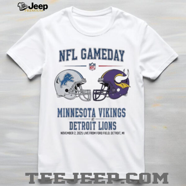 Detroit Lions vs Minnesota Vikings Nov 2 2025 Live From Ford Field Detroit Mi NFL Gameday shirt
