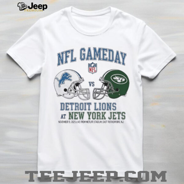 Detroit Lions vs New York Jets Nov 9 2025 Live From Metlife Stadium East Rutherford Nj NFL Gameday shirt
