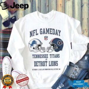 Detroit Lions vs Tennessee Titans Oct 12 2025 Live From Ford Field Detroit Mi NFL Gameday shirt