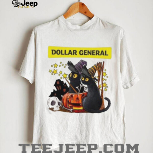 Dollar General X Black Cat Witch Halloween 2025 T shirt